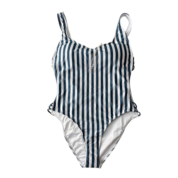 Kenny Flowers the Hamptons Navy Striped One Piece Swimsuit - Picture 2 of 6